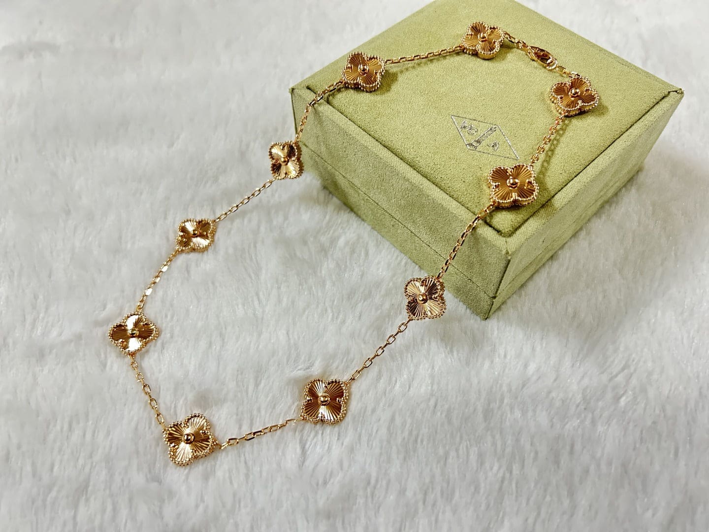 Van Cleef & Arpels Vintage Alhambra 10 Motifs Necklace Engraved