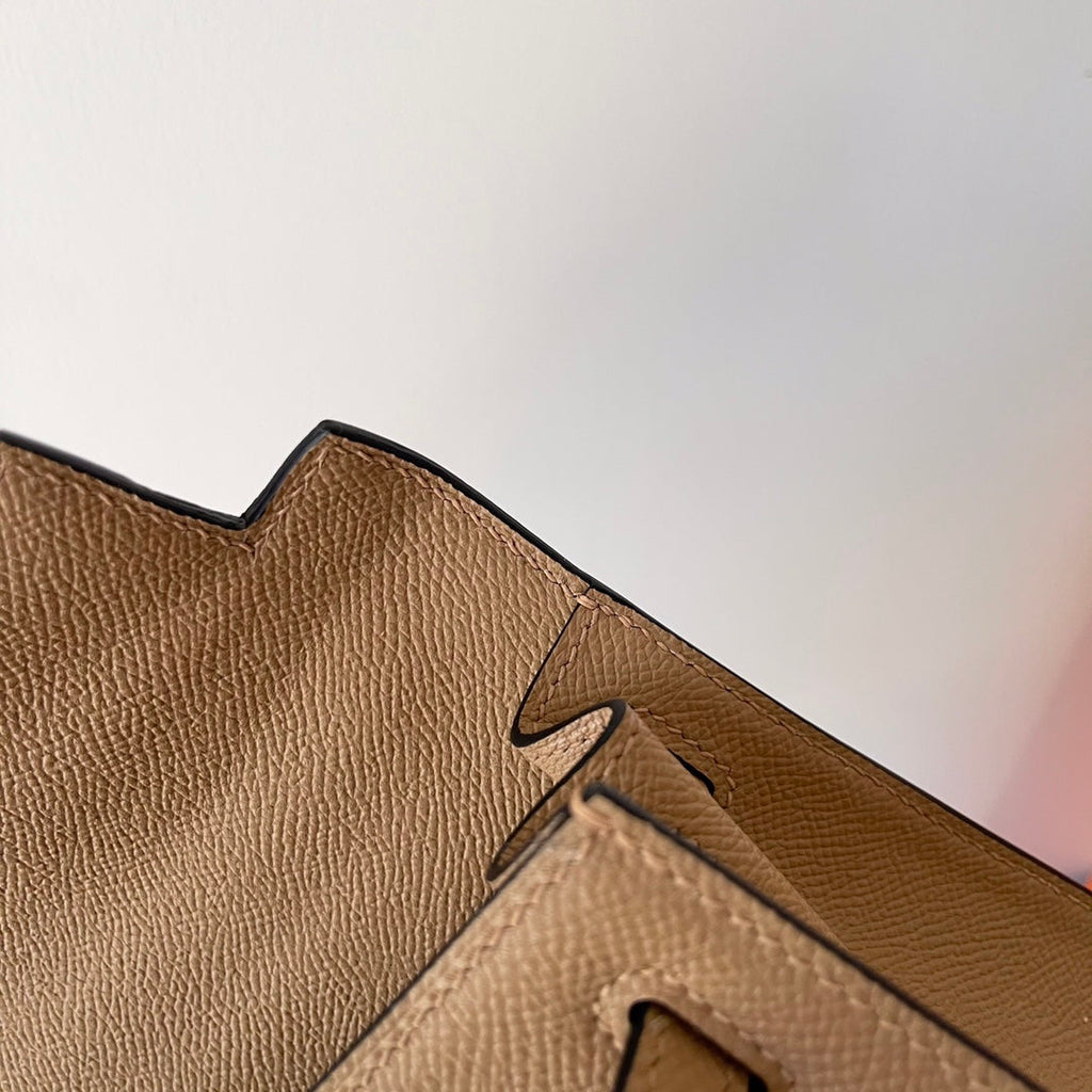 HERMES KELLY 25CM BEIGE EPSOM LEATHER GOLD HARDWARE