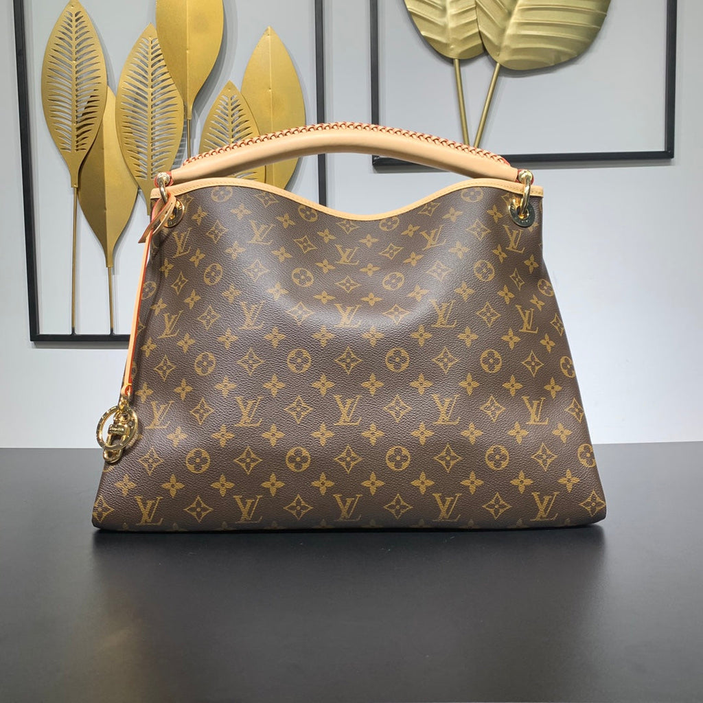 LOUIS VUITTON ARTSY MM 41 IN BROWN MONOGRAM CANVAS GOLD HARDWARE