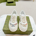 GUCCI TRAINER WHITE AND CREAM CALFSKIN