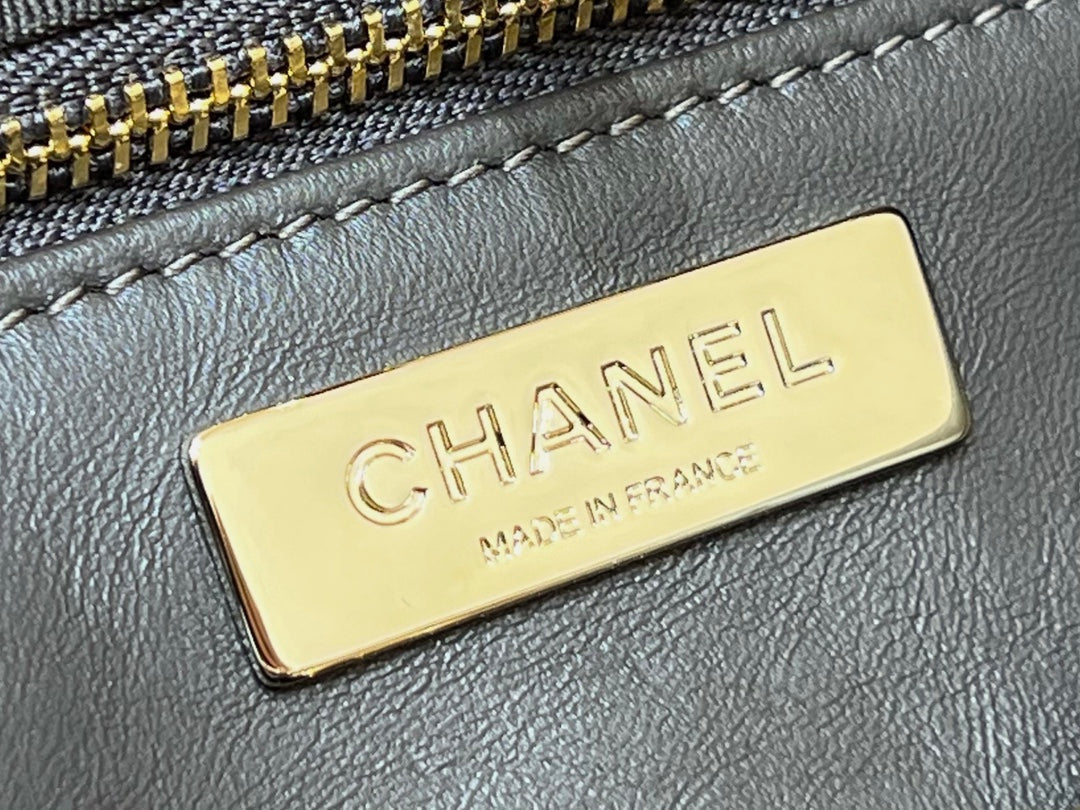 CHANEL 25S MINI SHOPPING BAG 23 IN DARK TAUPE CALFSKIN