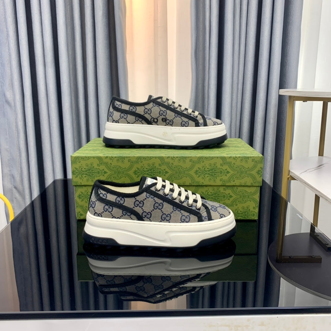 GUCCI SNEAKER FLATFORM LEAD CANVAS
