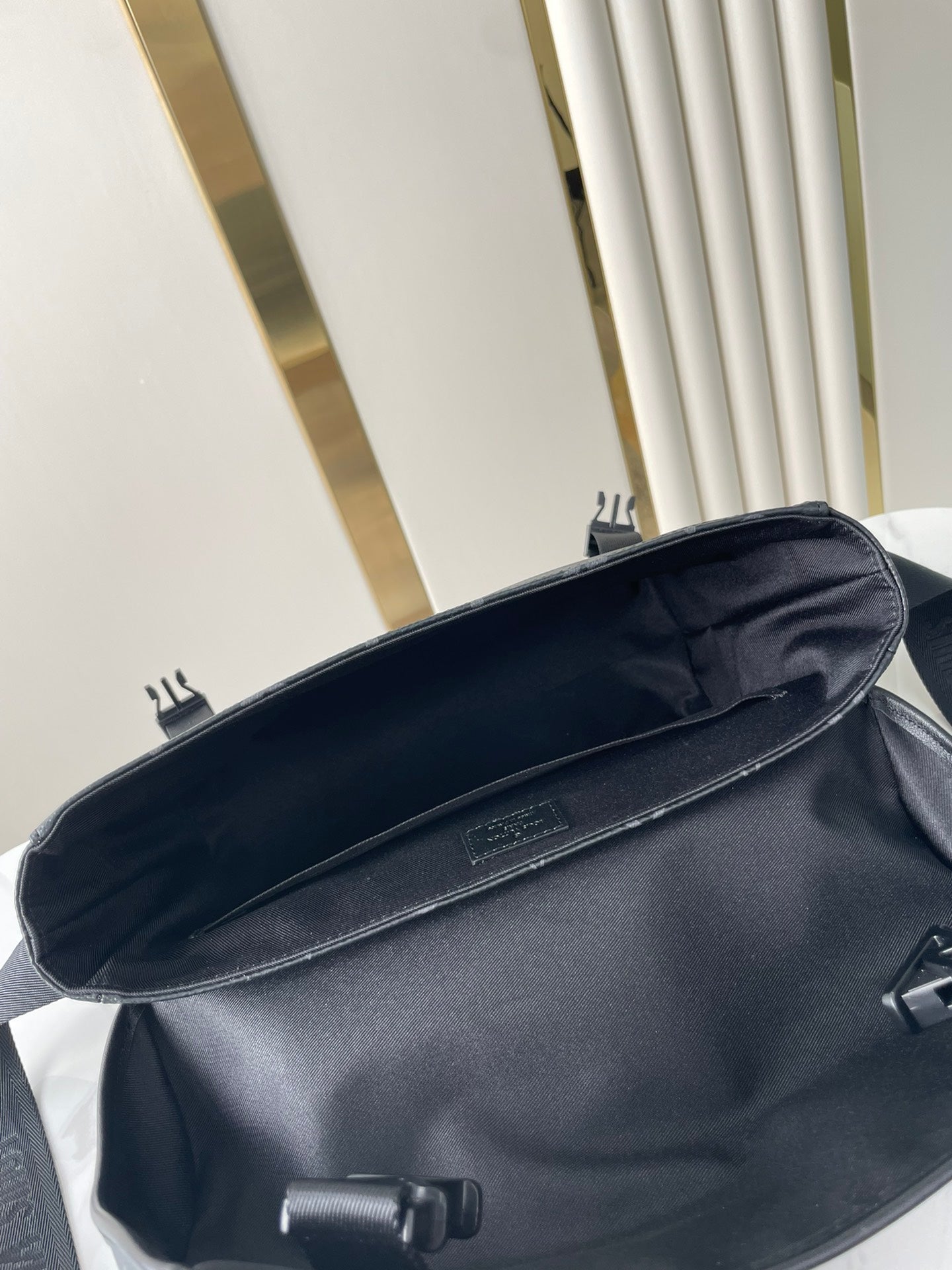 LOUIS VUITTON MESSENGER VOYAGER PM 33 IN GUN METAL MONOGRAM ECLIPSE CANVAS