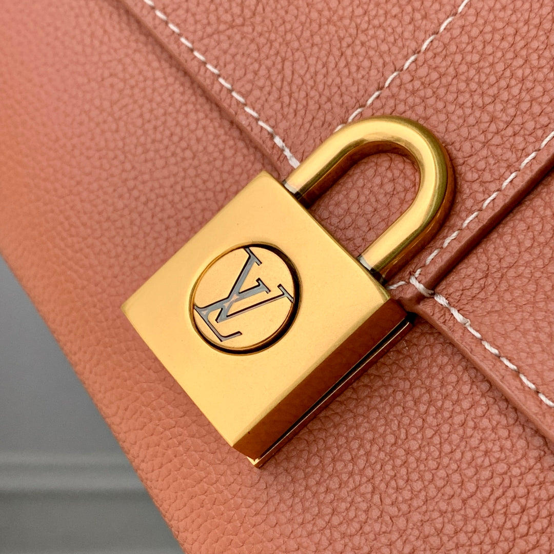 LOUIS VUITTON LOW KEY BAG 22 IN COGNAC BROWN CALFSKIN