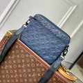 LOUIS VUITTON TRIO MESSENGER 25 IN BLUE MONOGRAM SHADOW CALFSKIN