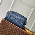 LOUIS VUITTON DOPP KIT 28 IN DARK BLUE MONOGRAM SHADOW CALFSKIN