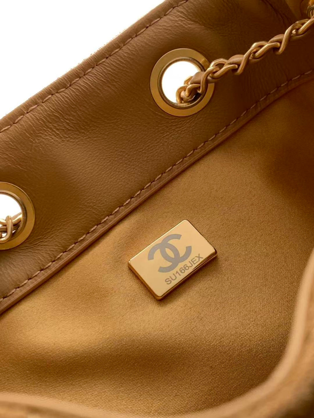 CHANEL 25S HOBO BAG 30 IN BROWN SUEDE WITH GOLD HARDWARE