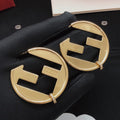 18K Fendi Big Round Earrings