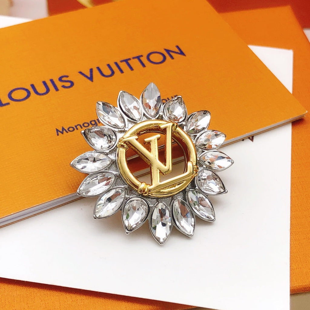 18K Louis Vuitton Sunflower Brooch