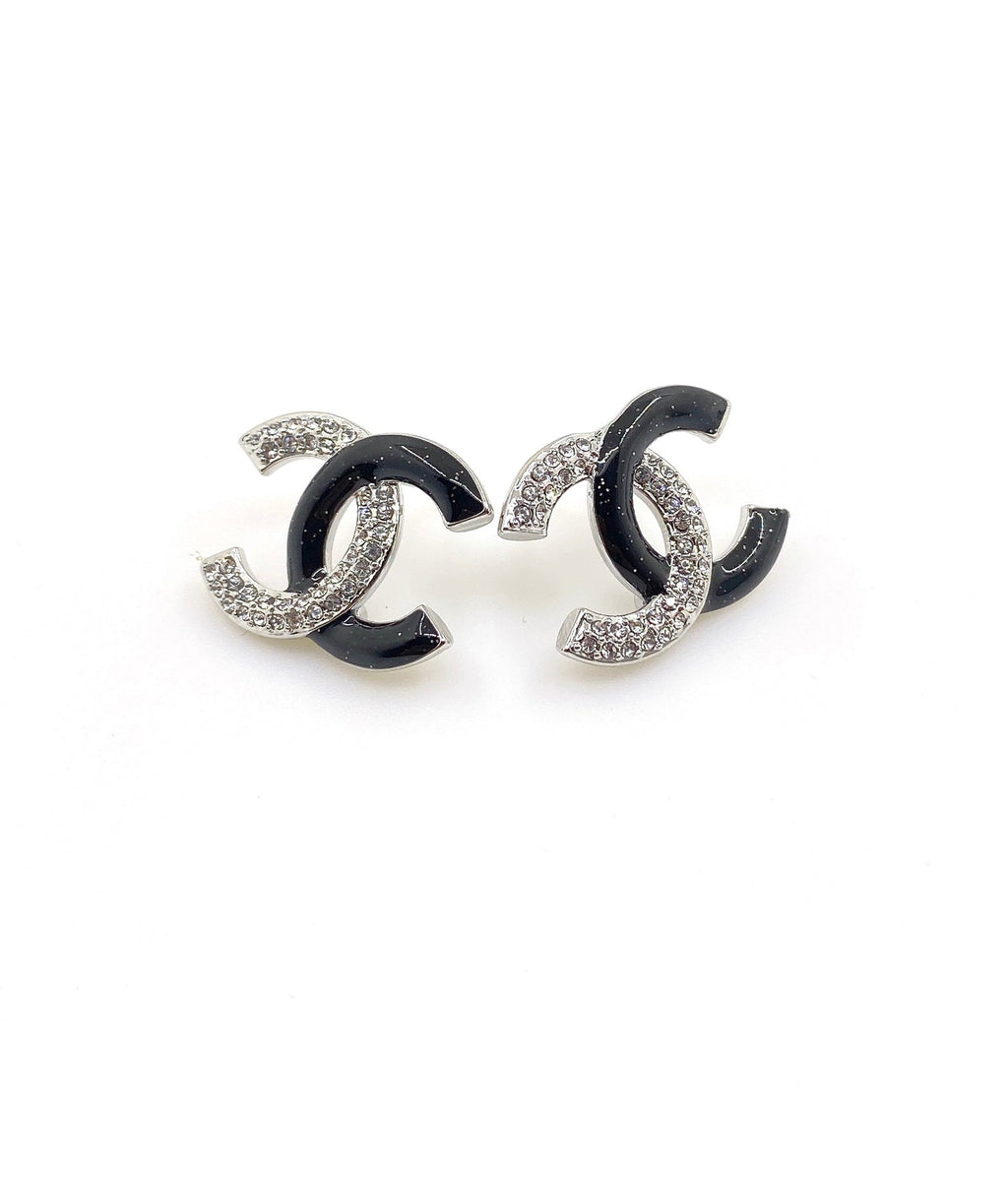 18K  Chanel Black Diamonds Earrings