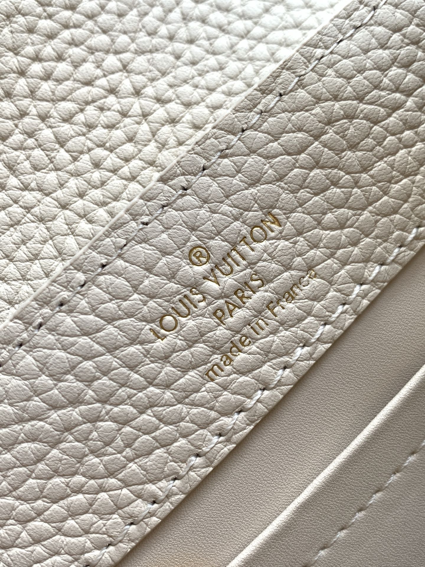 LOUIS VUITTON LV 25S CAPUCINES MINI BAG 21 IN VANILLA-COLORED EMBROIDERED CANVAS