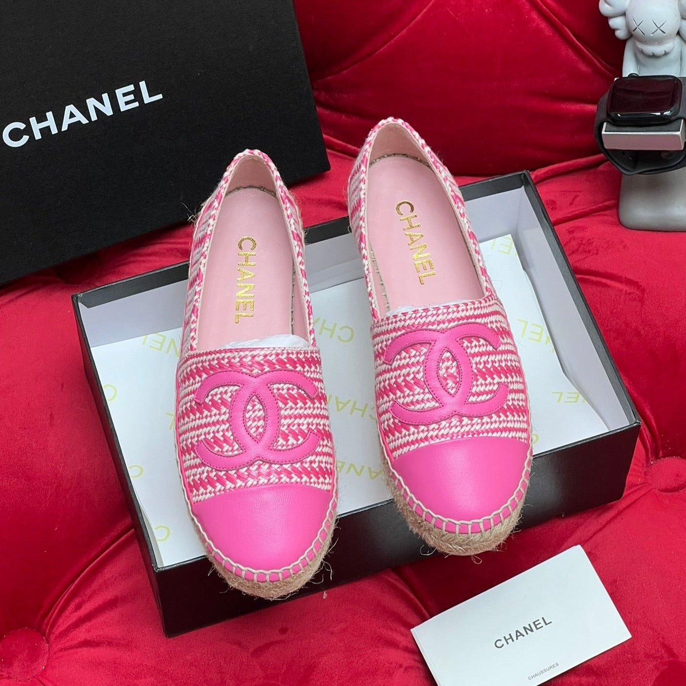 CHANEL LOAFERS IN LIGHT PINK LAMBSKIN