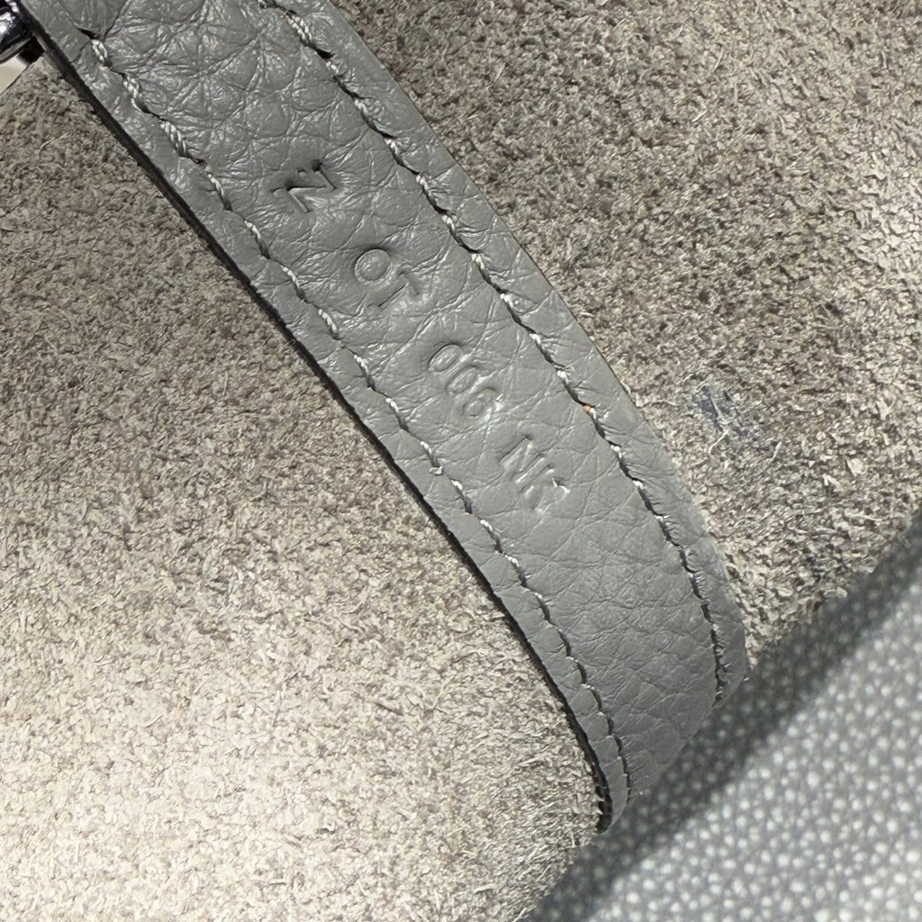 HERMES PICOTIN LOCK 22 IN GREY ETAIN CALFSKIN SILVER HARDWARE