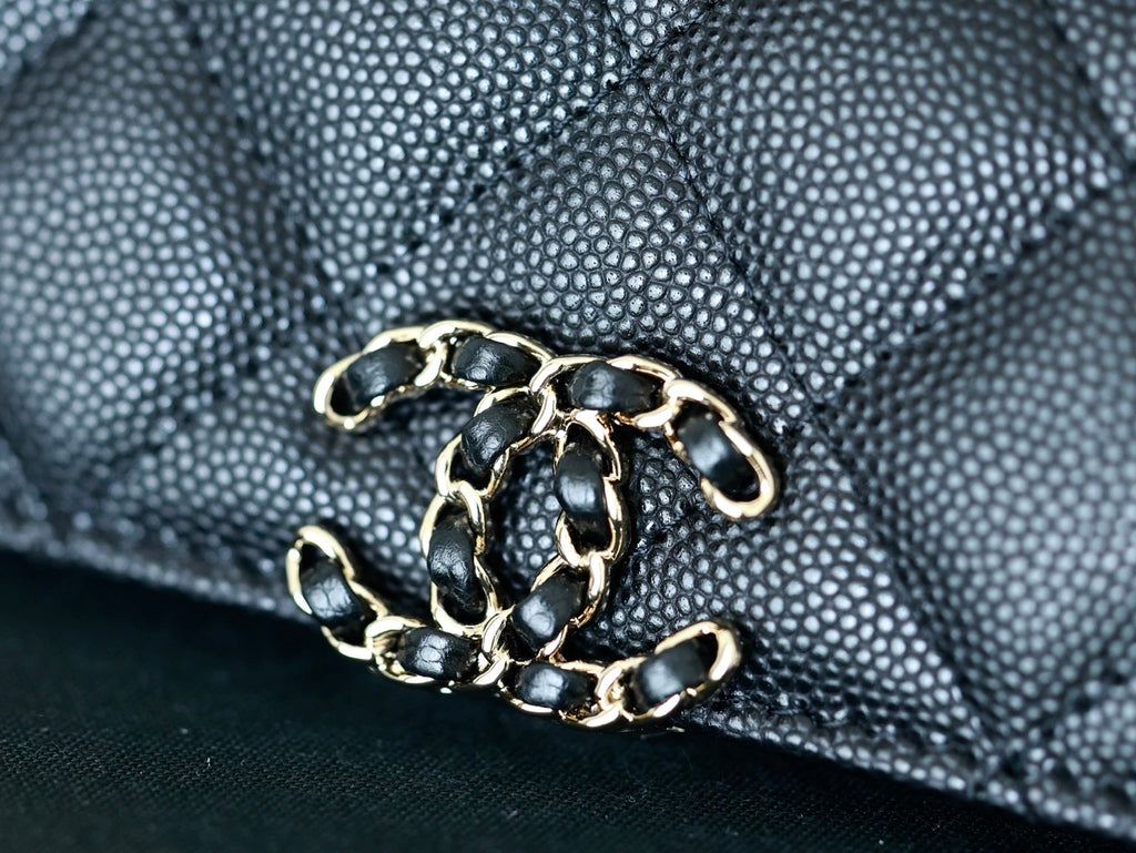 CHANEL 25S KELLY IN BLACK LAMBSKIN WITH GOLD HARDWARE
