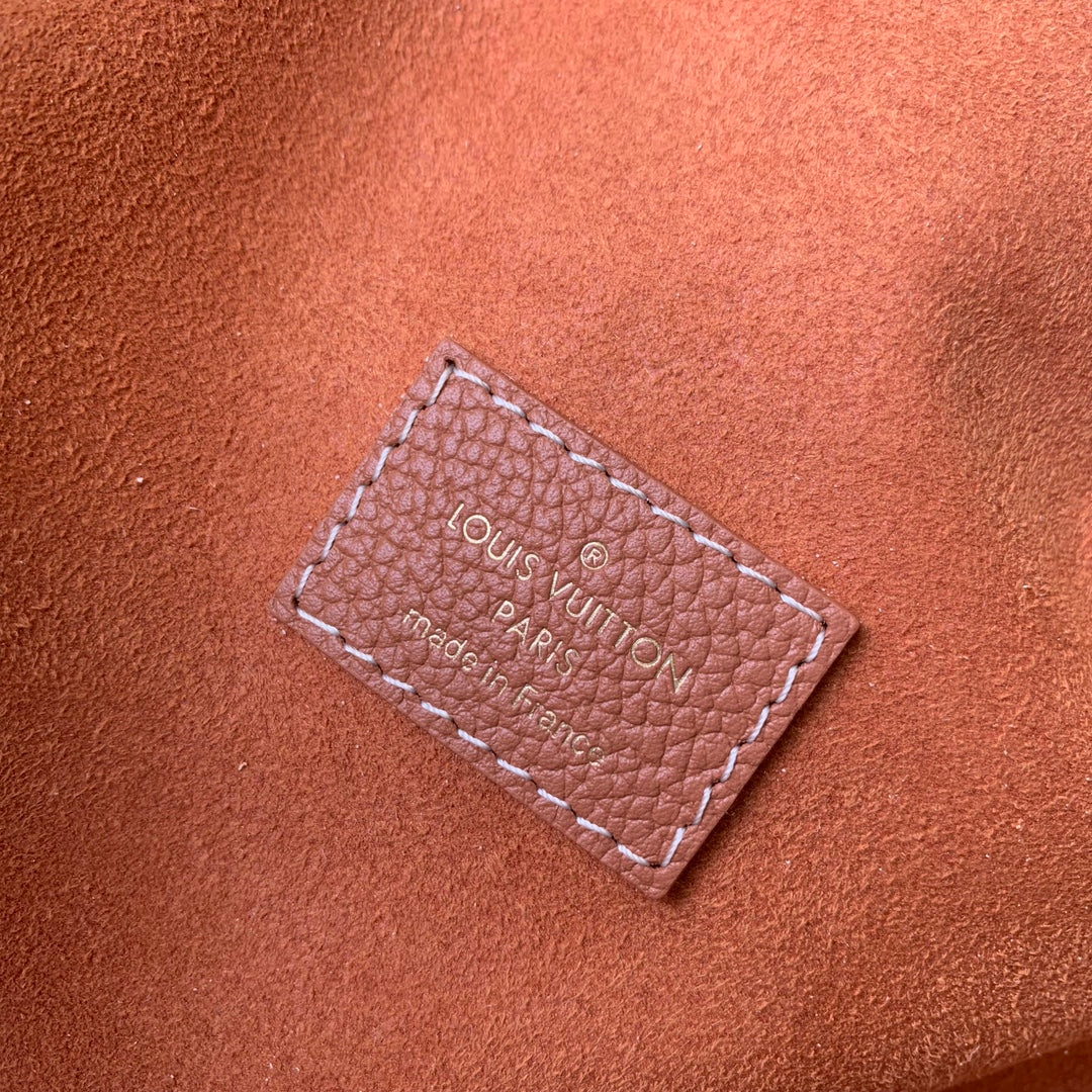 LOUIS VUITTON LOW KEY CABAS MM BAG 47 IN TAWNY BROWN GRAINED CALFSKIN