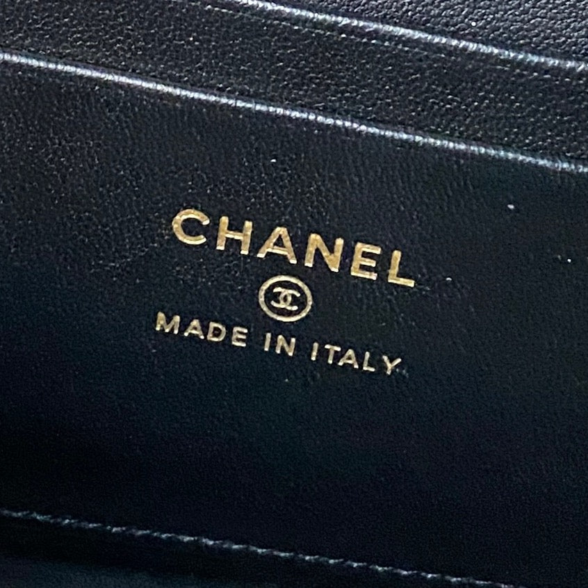 CHANEL 25S VANITY BAG 20 IN BLACK CAVIAR LEATHER