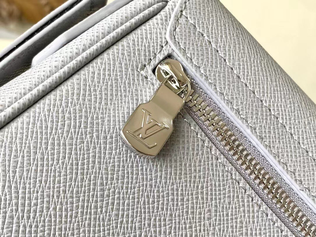 LOUIS VUITTON DISTRICT PM 26 IN DOVE GRAY CALFSKIN