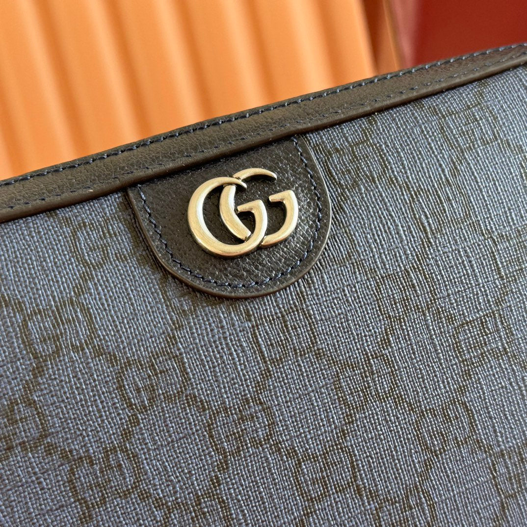 GUCCI OPHIDIA SMALL CROSSBODY BAG 24 NAVY BLUE MONOGRAM CANVAS