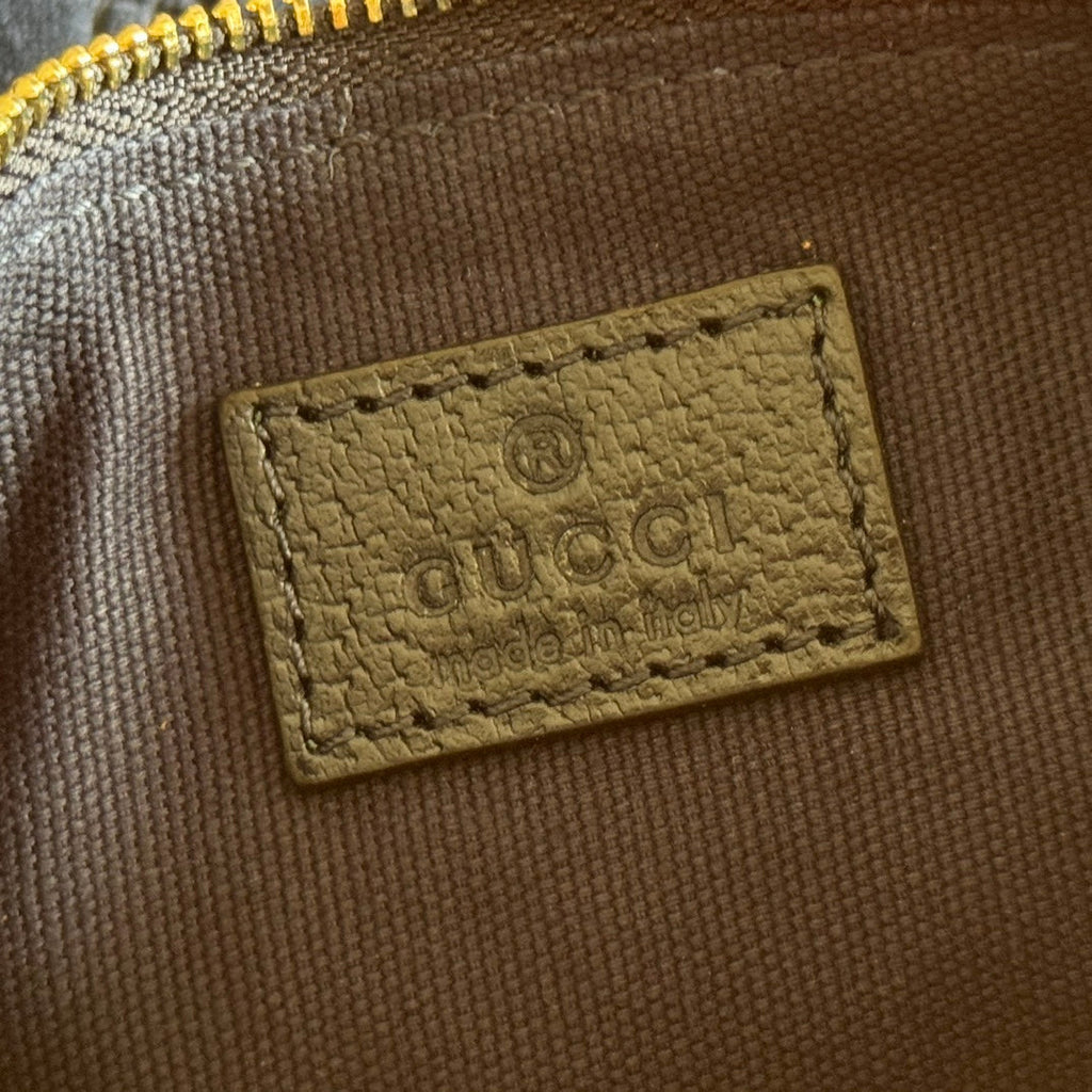 GUCCI 25S GIGLIO LARGE TOTE BAG 25 CM IN CHARCOAL GRAY CANVAS