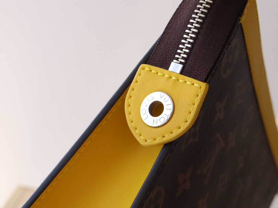LOUIS VUITTON LV 25S POCHETTE VOYAGE 26 IN YELLOW MONOGRAM MACASSAR COATED CANVAS
