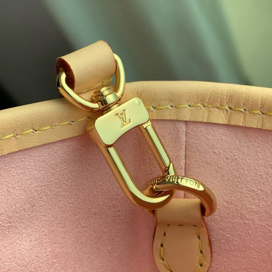 LOUIS VUITTON NANO BUCKET CHERRY BLOSSOM IN SAKURA BROWN MONOGRAM COATED CANVAS