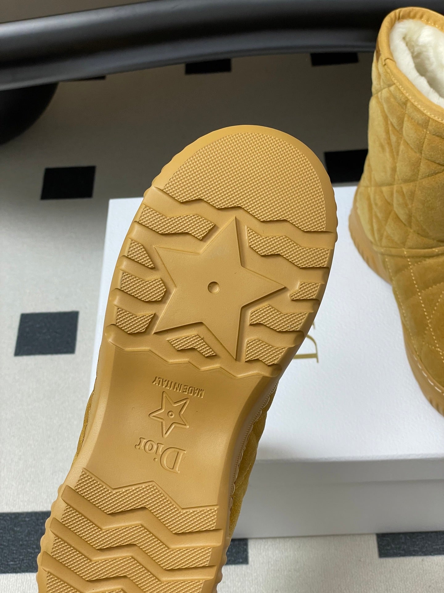 DIOR 25S FROST LOW ANKLE BOOTS IN GOLDEN BROWN SUEDE