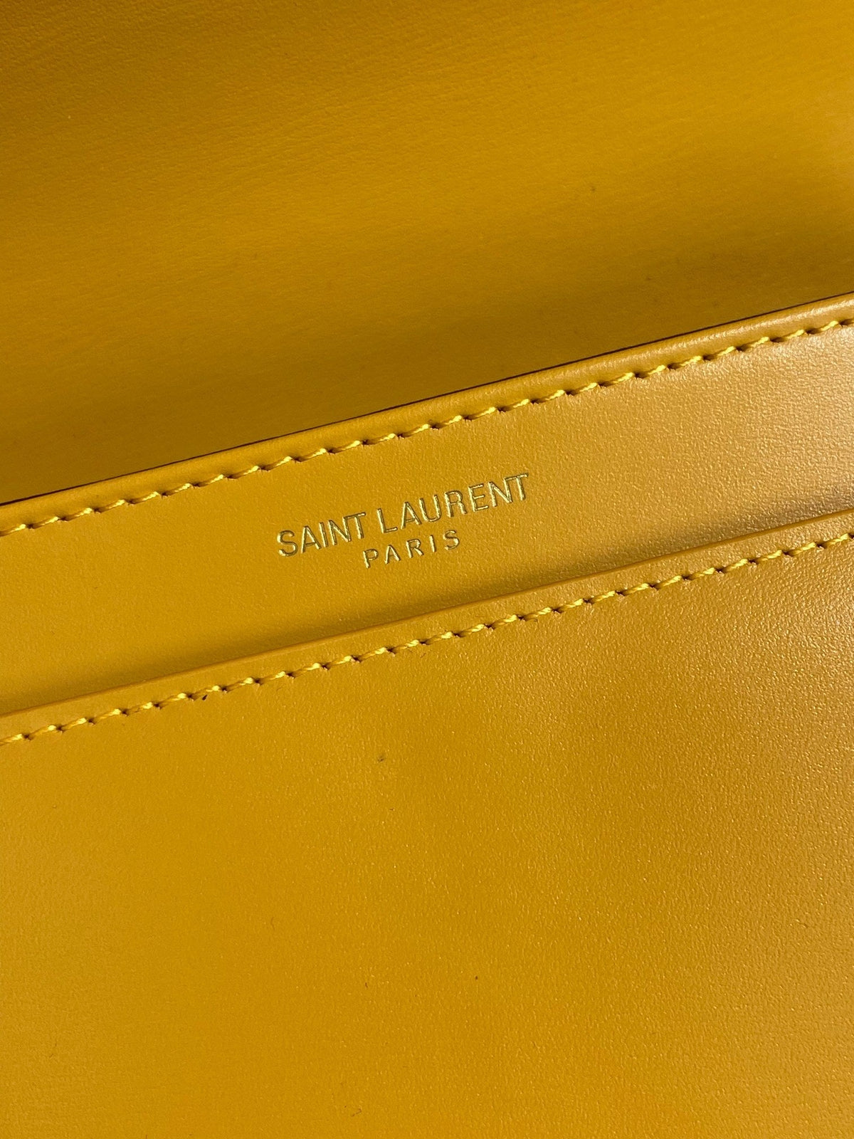 SOLFERINO SMALL SATCHEL 19 IN SAFFRON YELLOW CALFSKIN GOLD HARDWARE