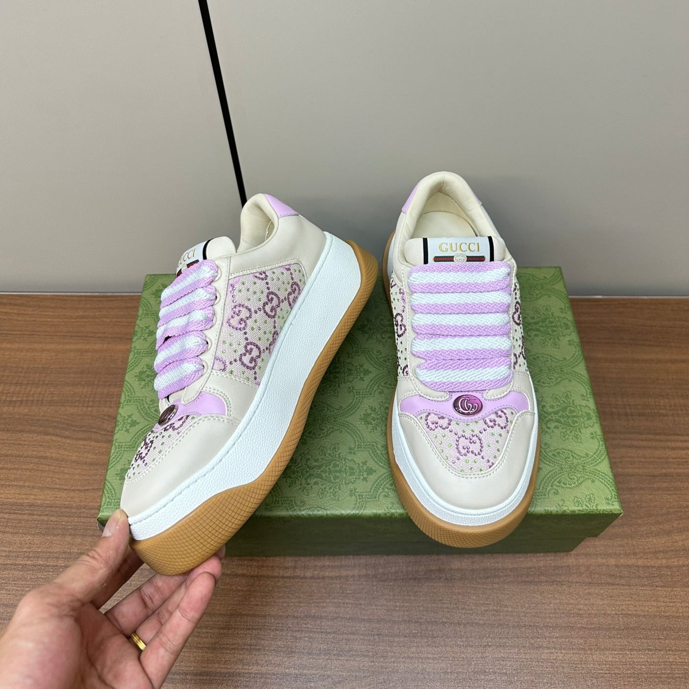 GUCCI Screener Sneaker Pink Blush