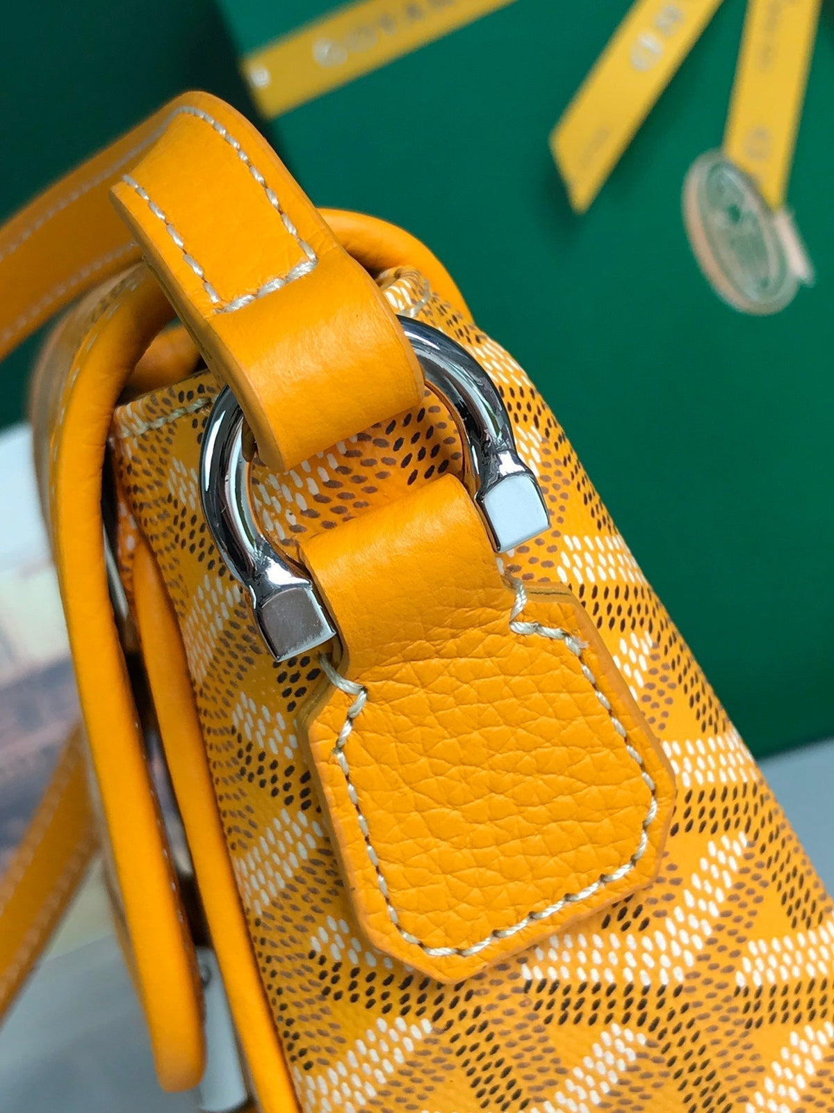 GRAND BLEU 16 IN YELLOW GOYARDINE CANVAS AND LAMBSKIN