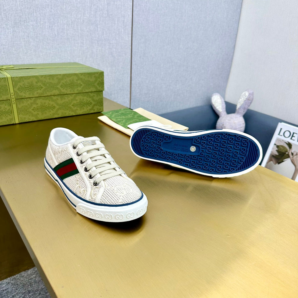 GUCCI TENNIS 1977 TRAINER CREAMY WHITE CANVAS