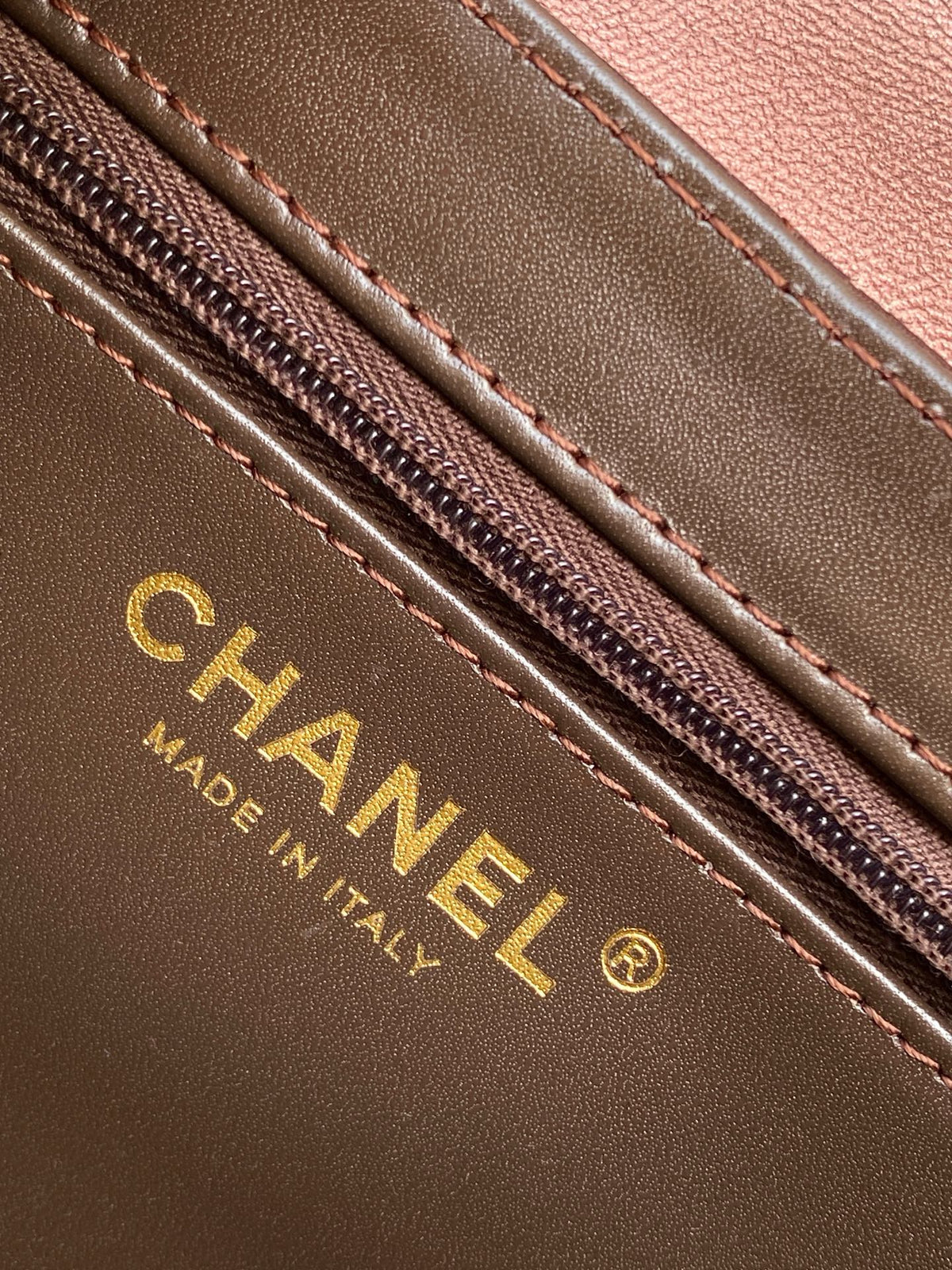 CHANEL 25S MINI KELLY BAG 19 IN BROWN METALLIC LAMBSKIN WITH GOLD HARDWARE