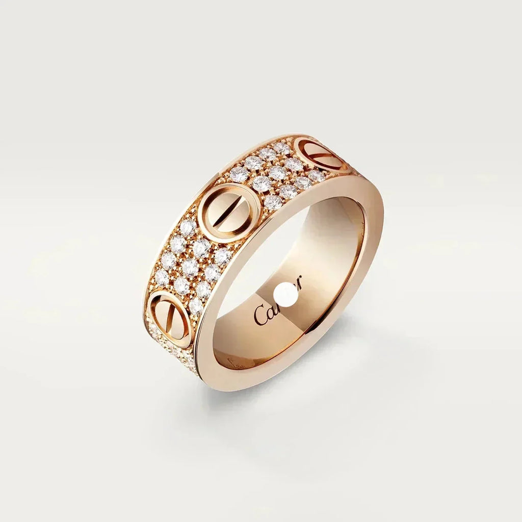 Cartier Love 6 Diamonds Paved Ring