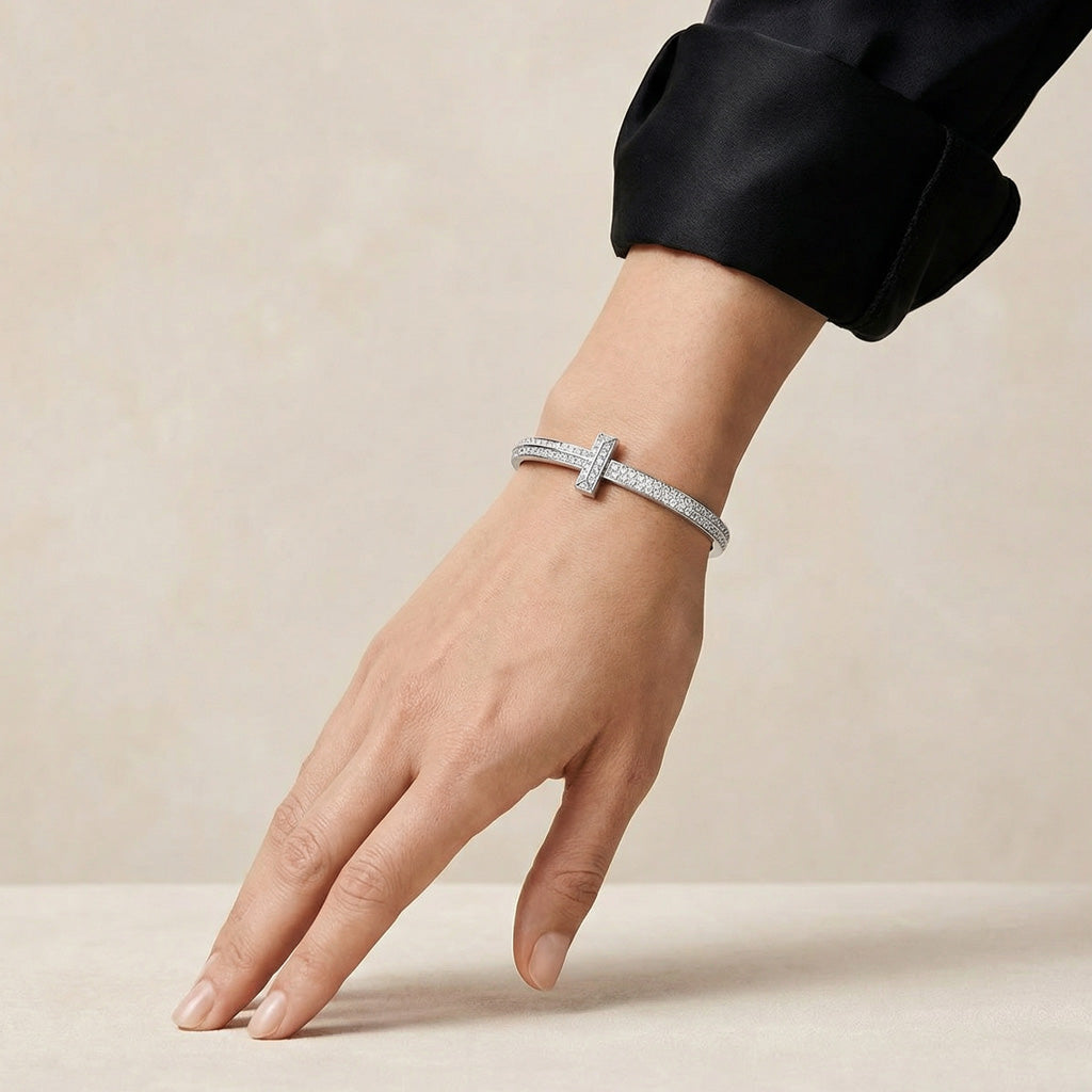 Tiffany Wide Hinged Bangle Bracelet