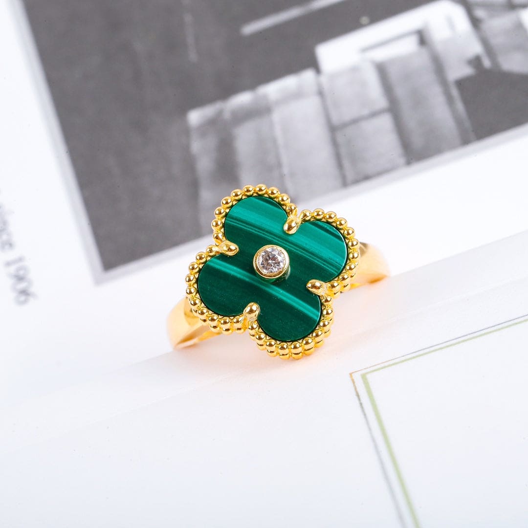 Van Cleef & Arpels Vintage Alhambra Malachite Ring